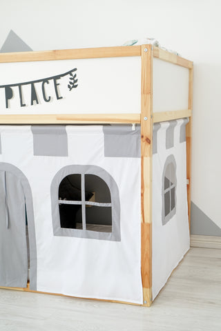IKEA KURA Bunk Bed Curtains - Castle and Knight Roleplay for Boys